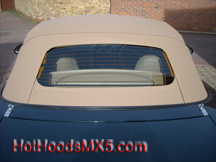 Mazda MX5 Replacement hoods/soft-tops with glass rear window :: Fitted on site, mobile fitting or mail order.