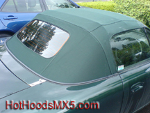 Mazda MX5 Replacement hoods/soft-tops with glass rear window :: Fitted on site, mobile fitting or mail order.