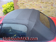 Mazda MX5 Replacement hoods/soft-tops with glass rear window :: Fitted on site, mobile fitting or mail order.