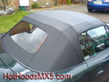 Mazda MX5 Replacement hoods/soft-tops with glass rear window :: Fitted on site, mobile fitting or mail order.