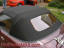 Mazda MX5 Replacement hoods/soft-tops with glass rear window :: Fitted on site, mobile fitting or mail order.